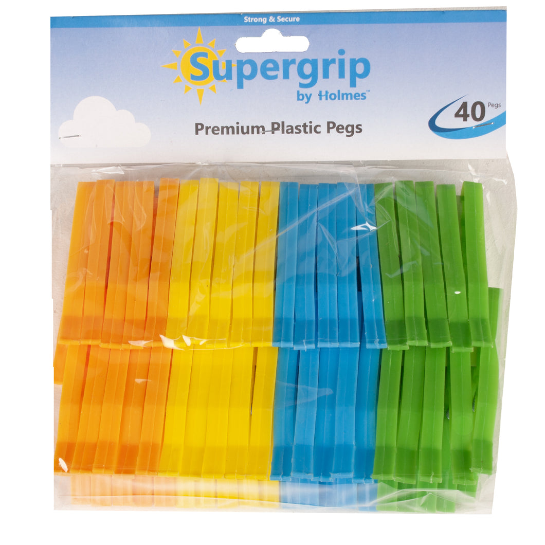 Supergrip Premium Plastic Pegs 40 Pack
