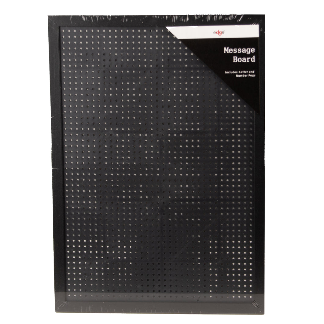 Black Message Board With Letter & Number Pegs