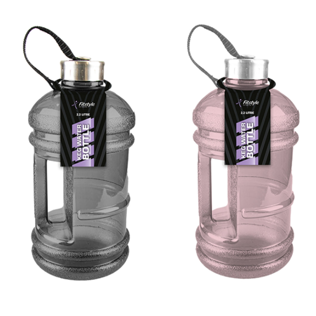 Fitstyle Water Keg Bottle 2.2L Assorted