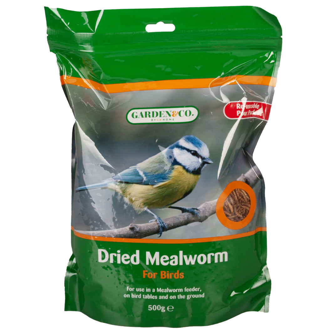 Garden & Co Dried Mealworm For Birds 500g