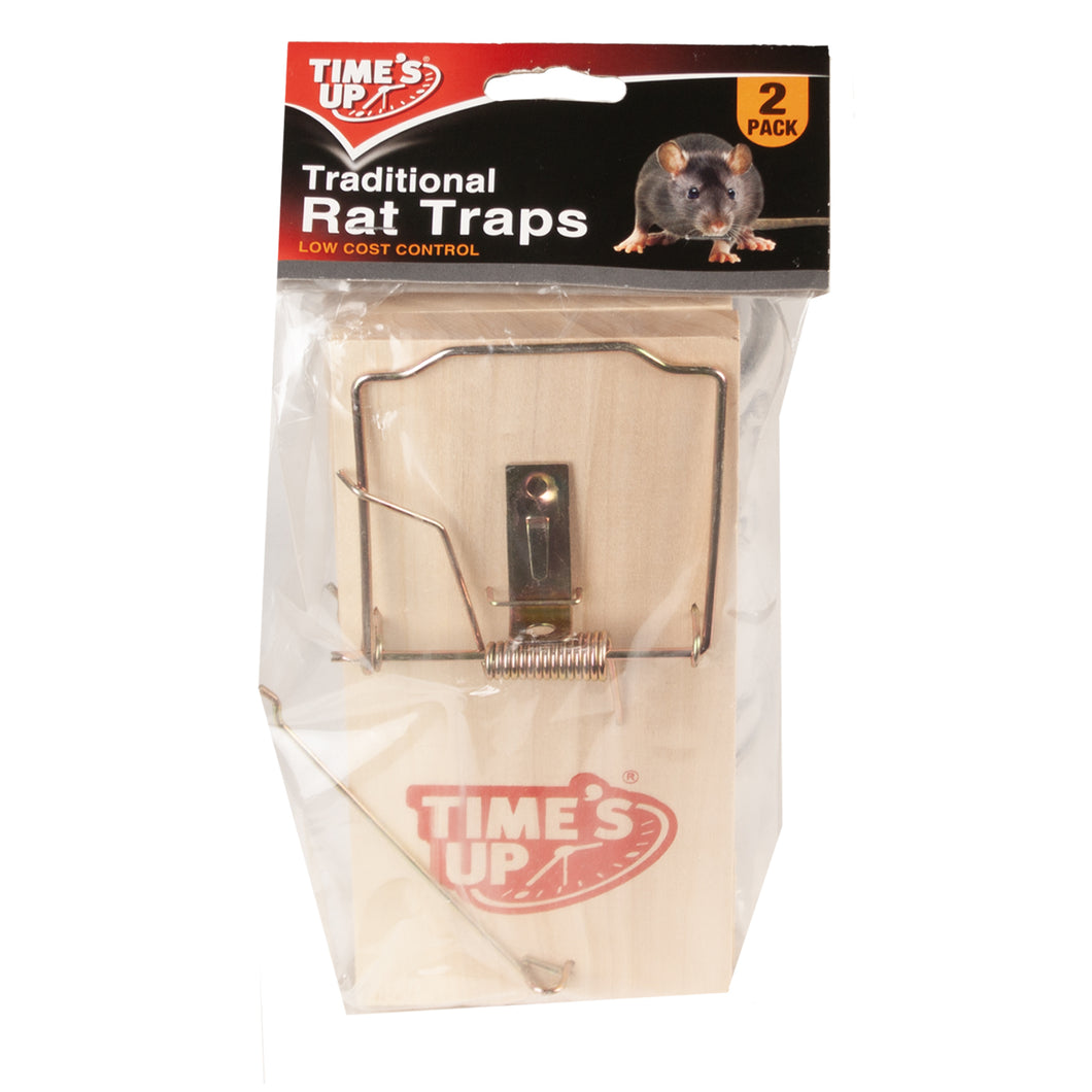 Time's Up Traditional Rat Traps 2 Pack