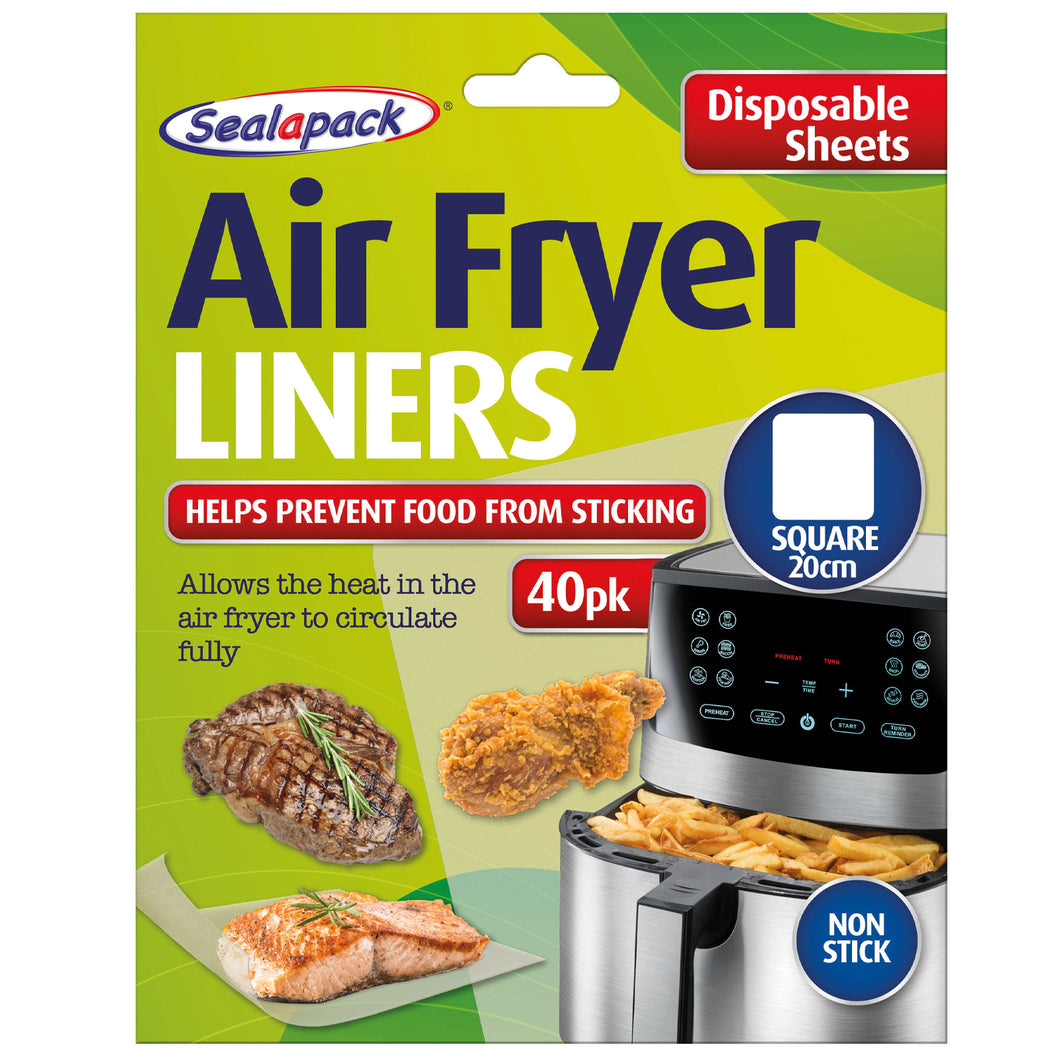 Sealapack Disposable Square Air Fryer Liners 20cm 40 Pack
