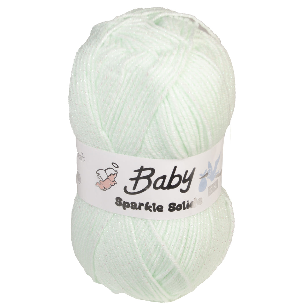 Woolcraft Mint Baby Sparkle Solide Wool DK 100g