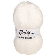Load image into Gallery viewer, Woolcraft Cream Baby Sparkle Solide Wool DK 100g
