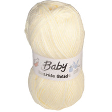 Load image into Gallery viewer, Woolcraft Lemon Baby Sparkle Solide Wool DK 100g
