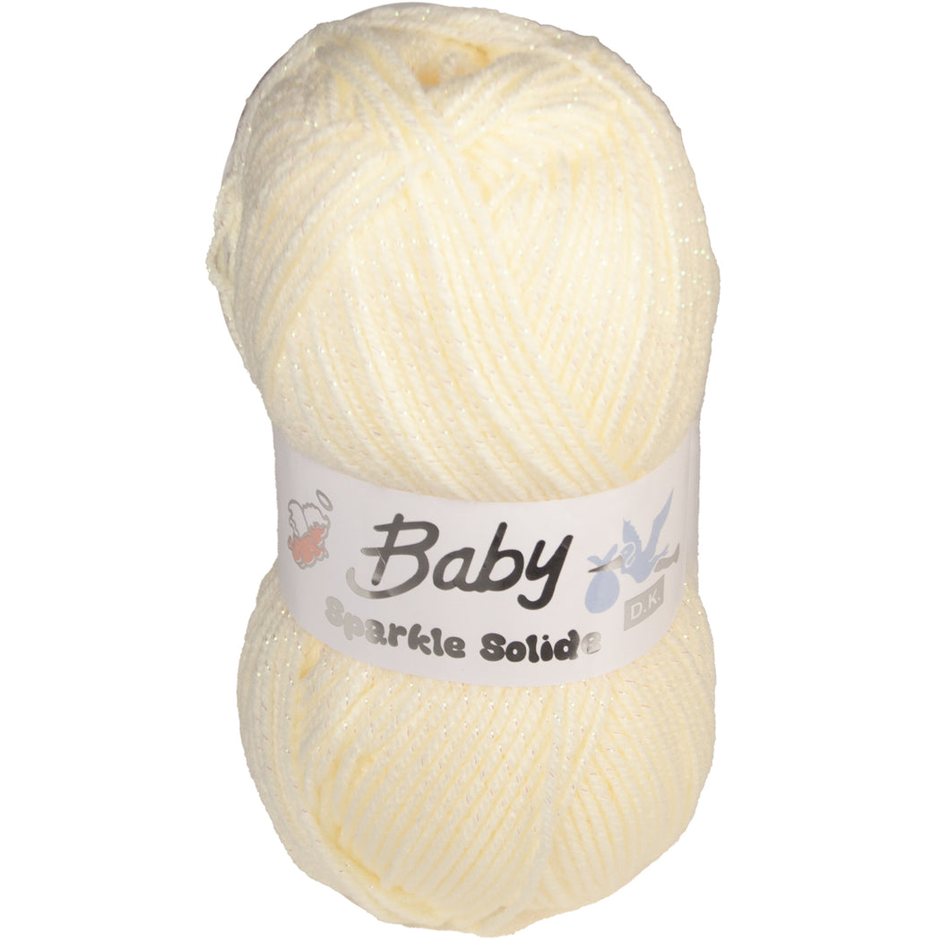Woolcraft Lemon Baby Sparkle Solide Wool DK 100g