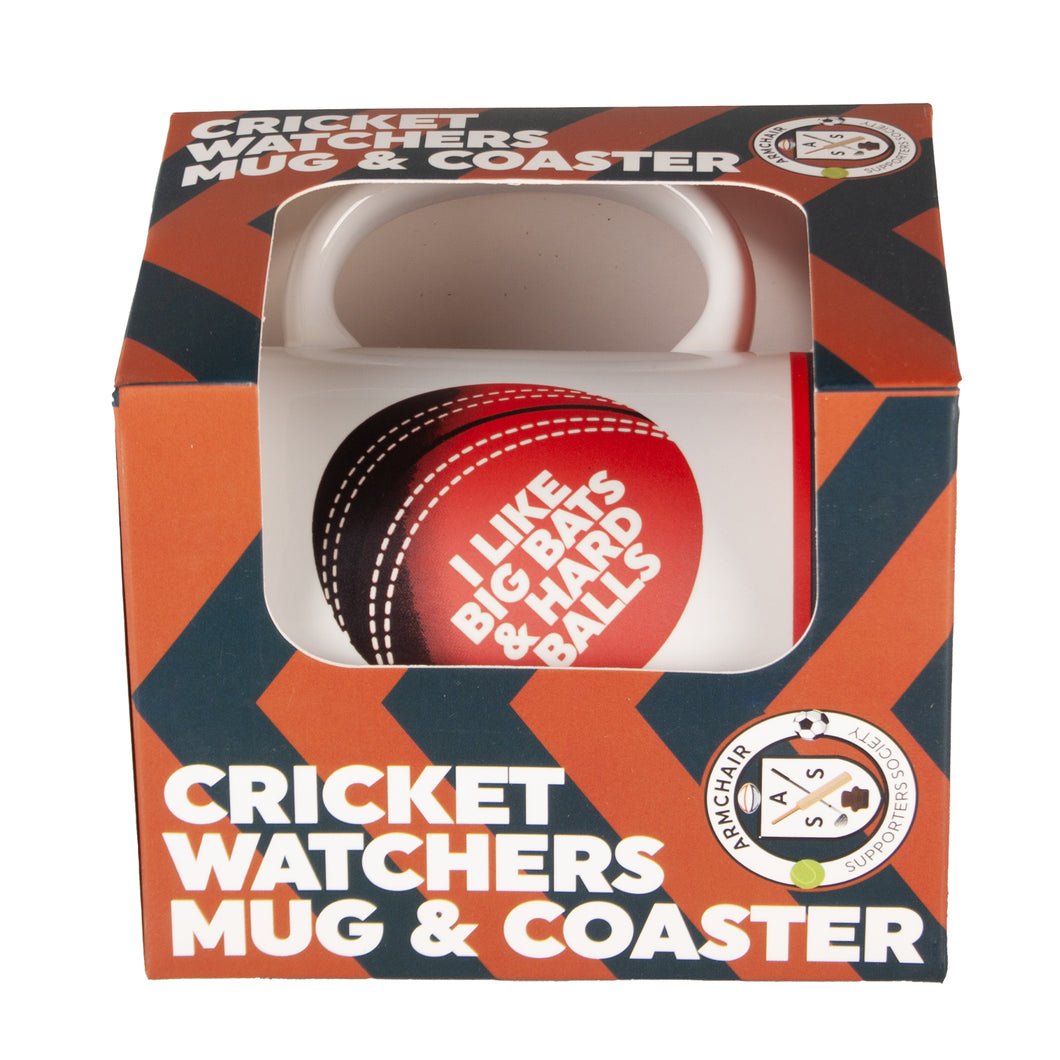 Cricket Watchers Mug & Coaster Set