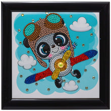 Load image into Gallery viewer, Craft Buddy Crystal Art Flying Panda 16cm Frameable Kit
