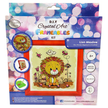 Load image into Gallery viewer, Craft Buddy Crystal Art Lion Meadow 16cm Frameable Kit
