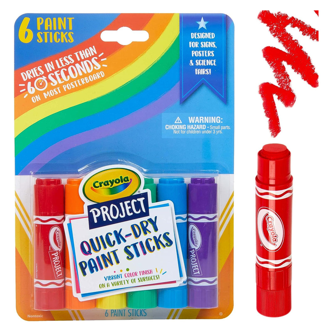 Crayola Project Quick Dry Paint Sticks 6 Pack