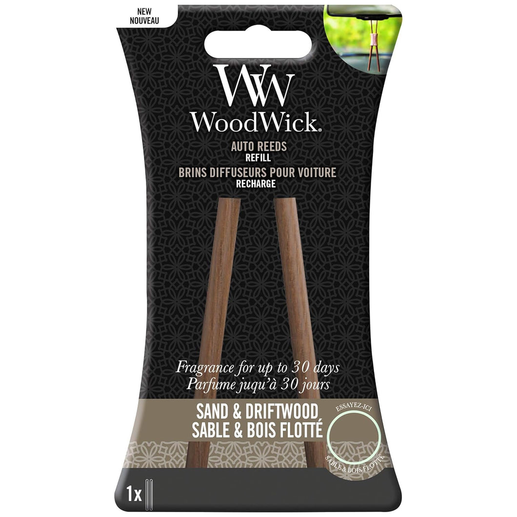 WoodWick Auto Reeds Sand & Driftwood Refills 2 Pack