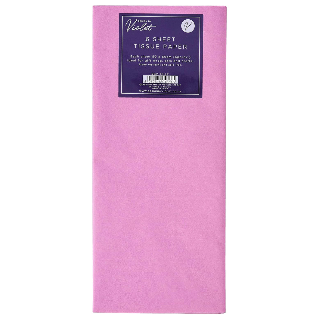 Pink Design By Violet Tissue Paper 6 Sheets
