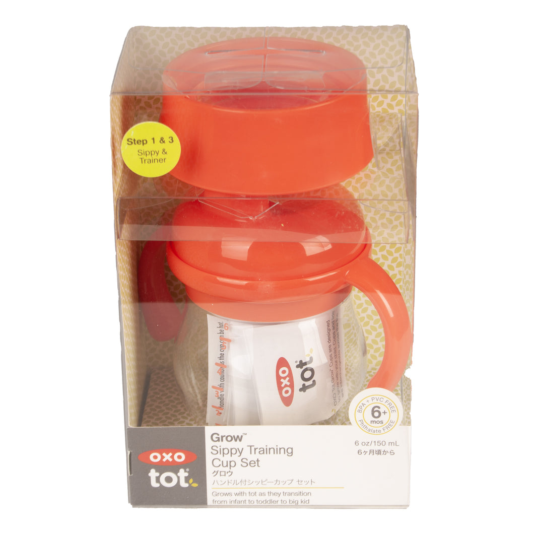 Oxo Tot Orange Sippy Training Cup Set