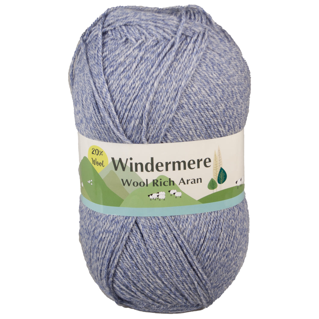 Blue Marl Windermere 706 Wool Rich Aran 400g