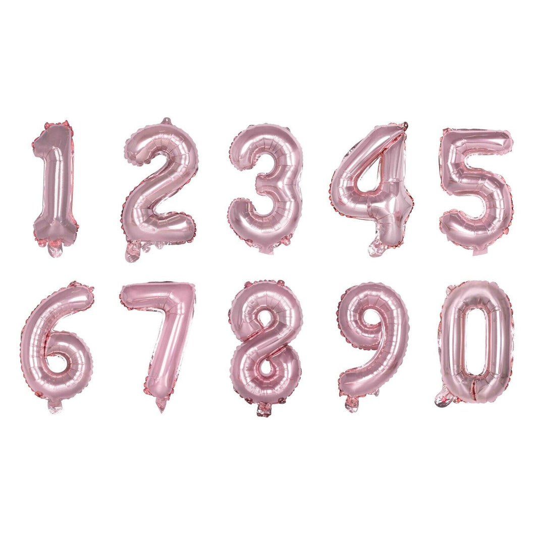 DID 0-9 Numbers Metallic Foil Balloons