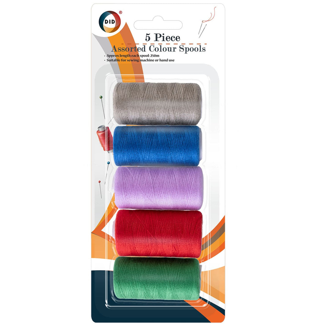 DID Assorted Colour Spools 5 Pack