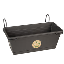 Load image into Gallery viewer, Florus Medium Anthracite Balcony Trough 40cm
