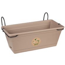 Load image into Gallery viewer, Florus Warm Taupe Medium Balcony Trough 40cm
