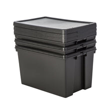 Load image into Gallery viewer, Wham Bam Black Recycled Heavy Duty Storage Box &amp; Lid 62L
