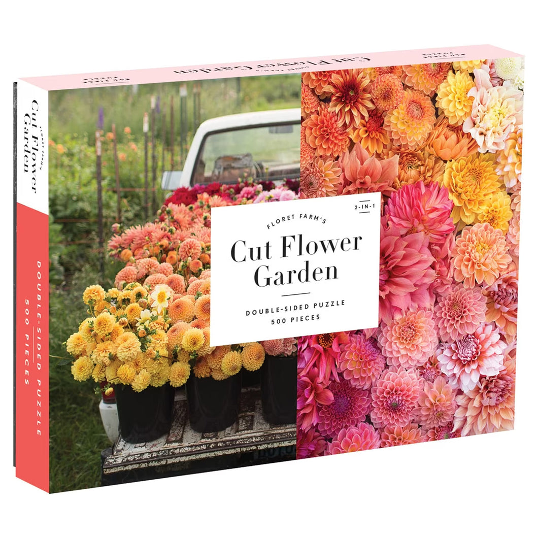 Galison Floret Farm's Cut Flower Garden 2-sided Jigsaw Puzzle 500pcs