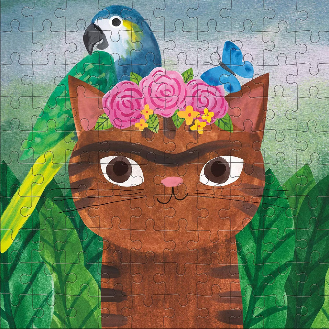 Galison Frida Catlo Artsy Cats Puzzle Tin 100pcs