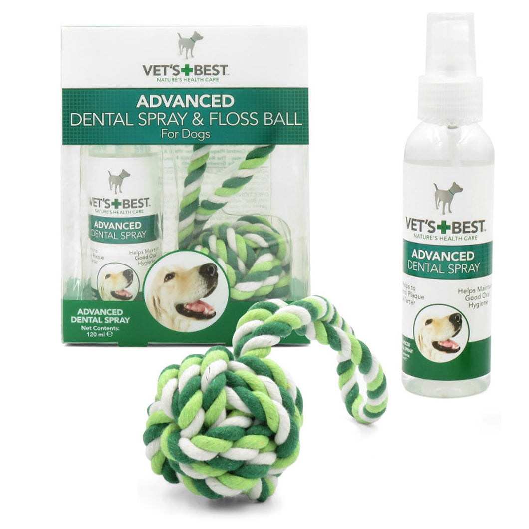 Vet's Best Natural Dental Spray & Floss Ball
