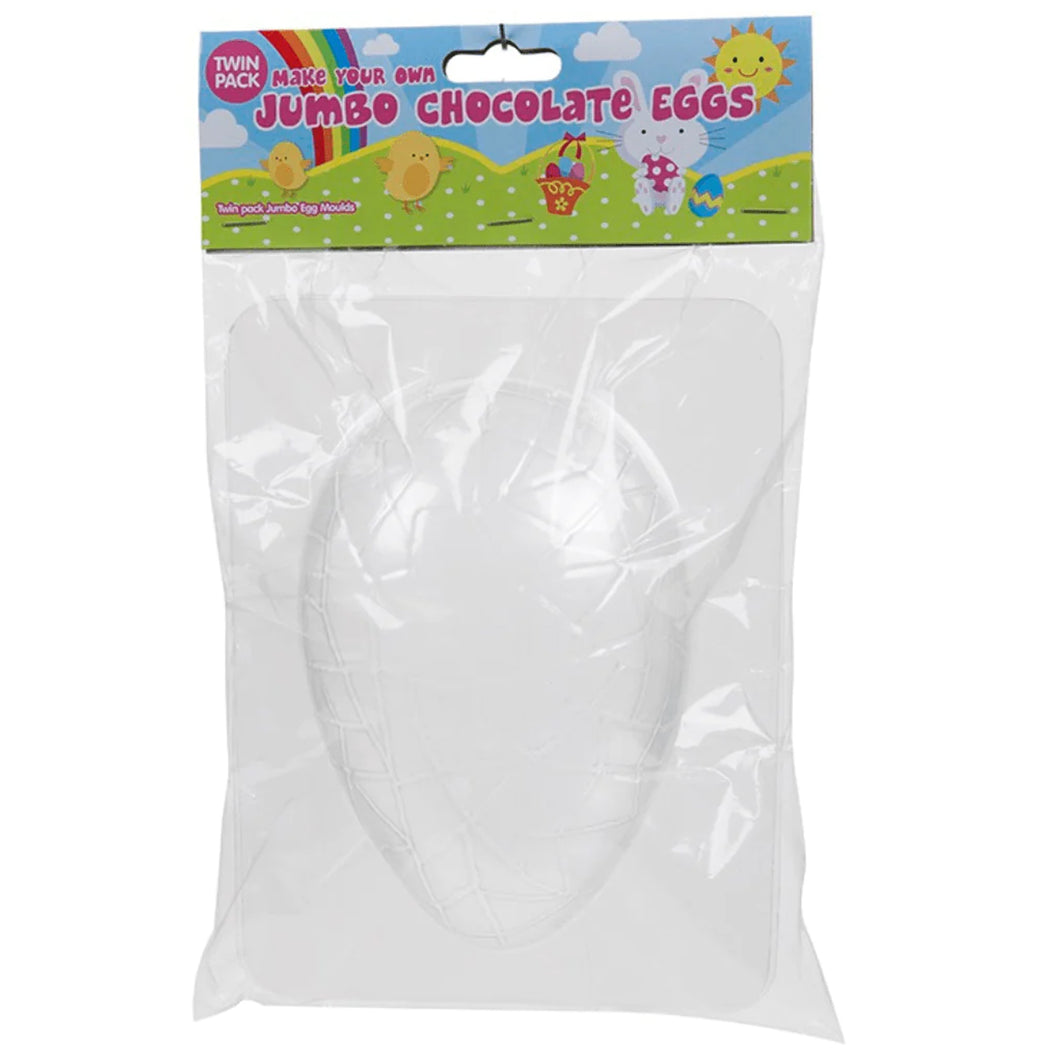 Jumbo Chocolate Egg Moulds 2 Pack