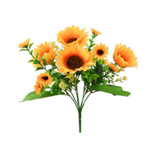 Load image into Gallery viewer, Artificial Yellow Sunflower Bush 30cm
