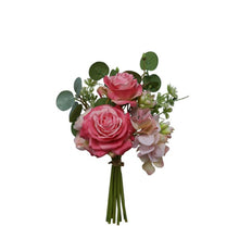 Load image into Gallery viewer, Artificial Pinks Rose Mix Bundle 28cm
