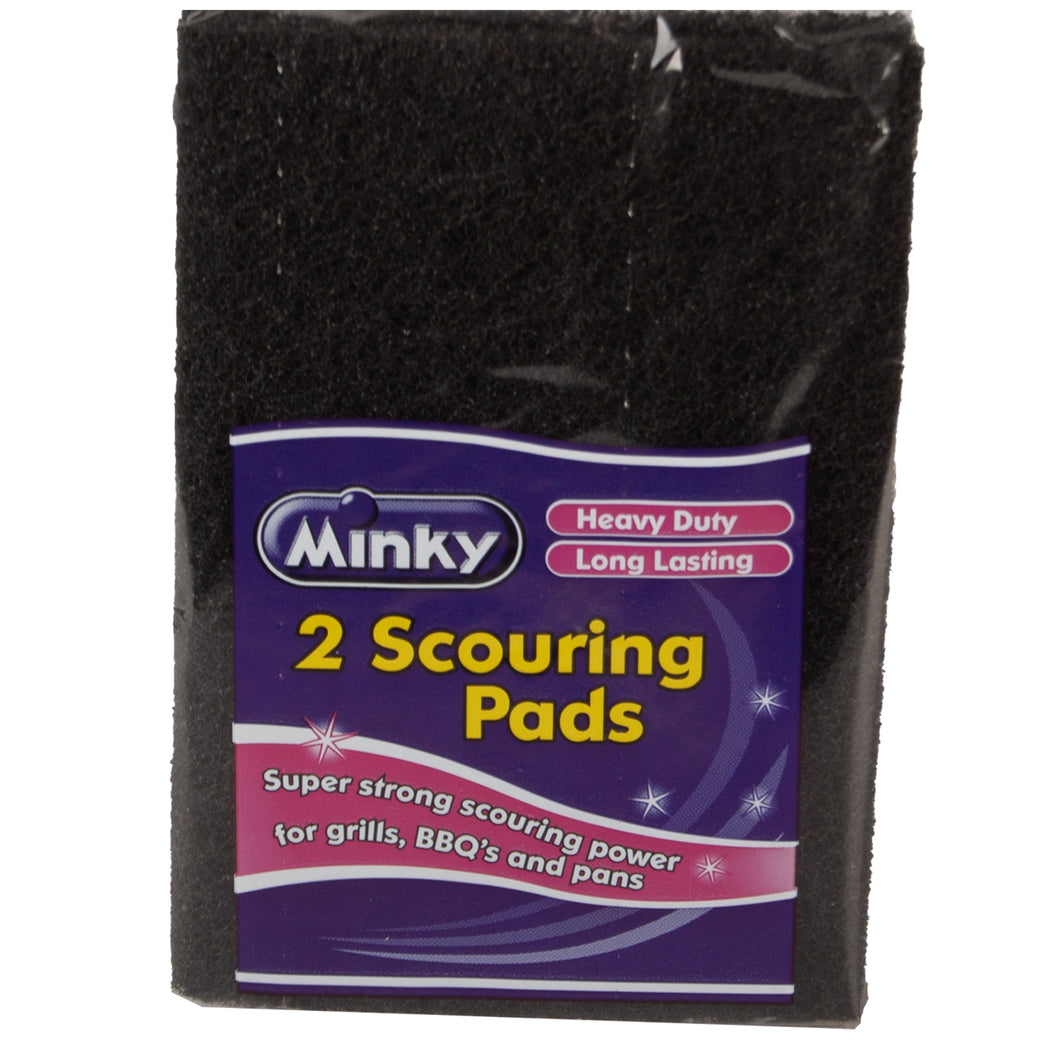 Minky Black Scouring Pads 2 Pack