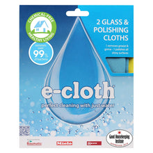 Load image into Gallery viewer, E-Cloth Glass Polishing Cloths Twin Pack
