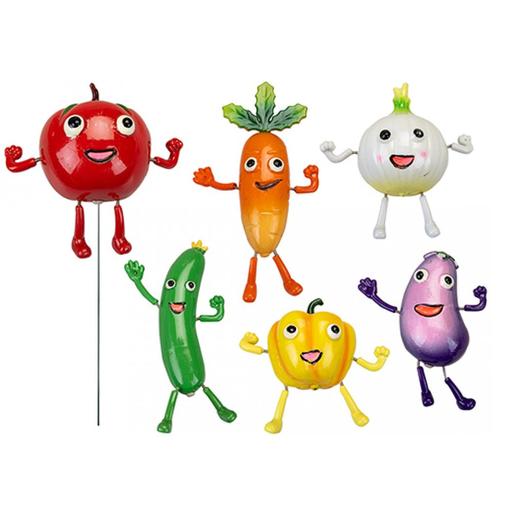 Happy Veg With Moving Limbs On Stake Assorted
