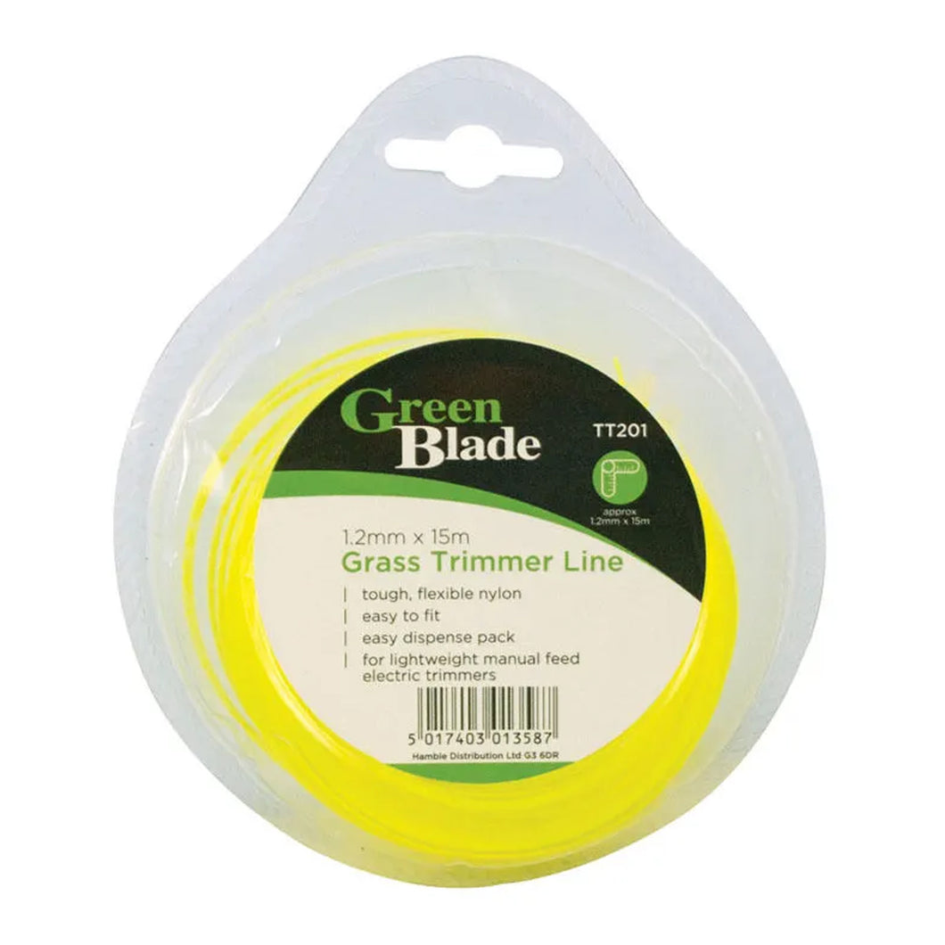 Green Blade Yellow Grass Trimmer Line 1.2mm x 15m