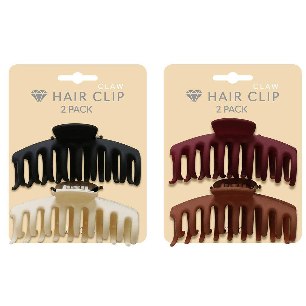 Claw Hair Clips 2 Pack Assorted
