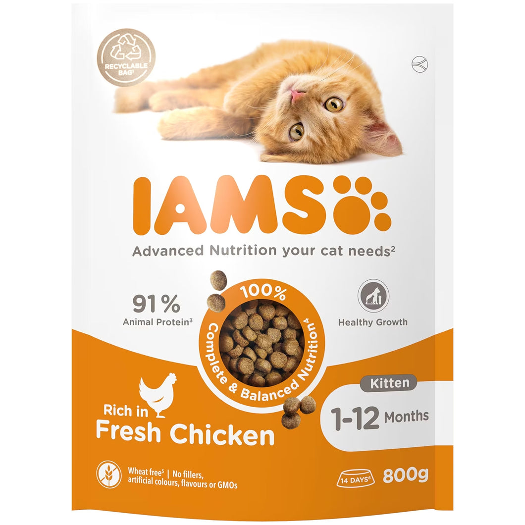 IAMS Chicken Complete Dry Cat Food 800g