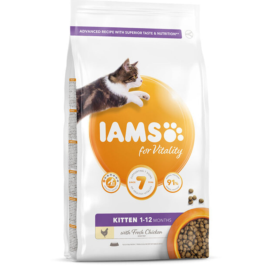 IAMS For Vitality Fresh Chicken Kitten Food 2kg