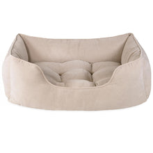 Load image into Gallery viewer, Rosewood Beige Cord Square Dog Bed
