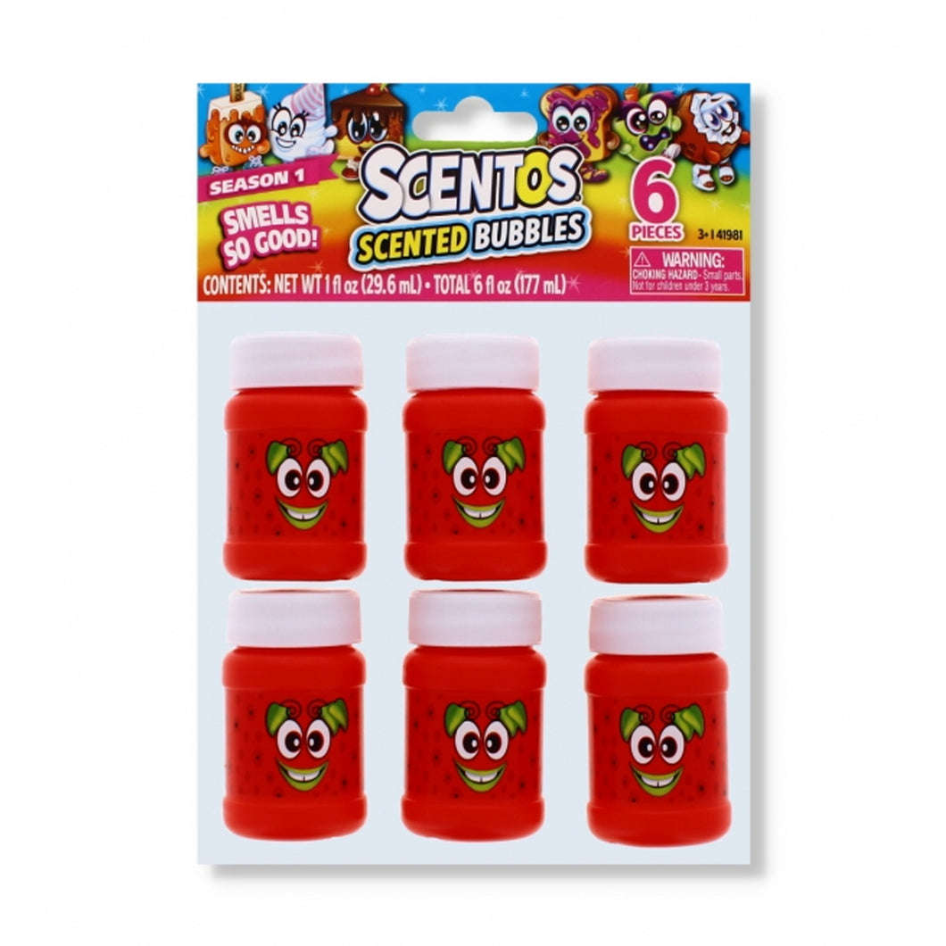 Scentos Strawberry Scented Bubbles 6 Pack