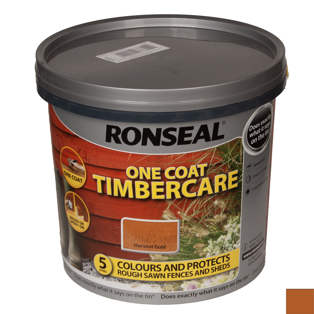 Ronseal Harvest Gold One Coat Timbercare Paint 5L