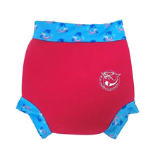 Load image into Gallery viewer, TWF Pink Narwhal Baby Swim Nappy Cover
