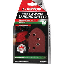 Load image into Gallery viewer, Dekton Hook And Loop Palm Sanding Sheets 5 Pack