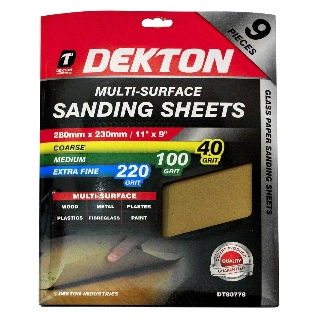 Dekton Multi-Surface Sanding Sheets 9 Pieces