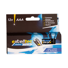 Load image into Gallery viewer, Excelltec AAA Alkaline Batteries 12 Pack
