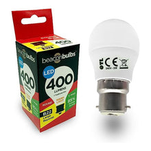 Load image into Gallery viewer, Beaconbulbs LED Round B22 Bulb 5W 400 Lumens
