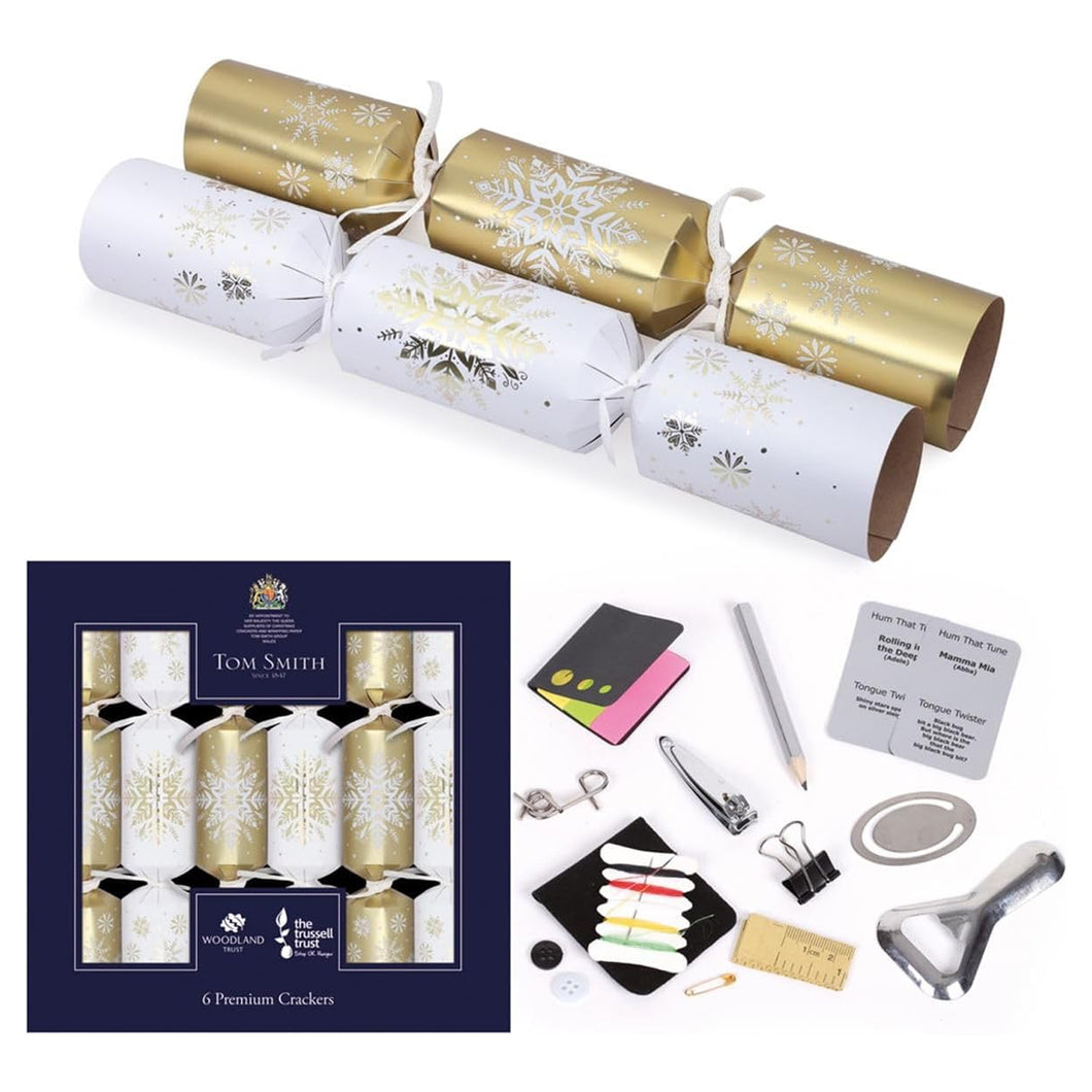Tom Smith Premium Gold Christmas Crackers 6 Pack