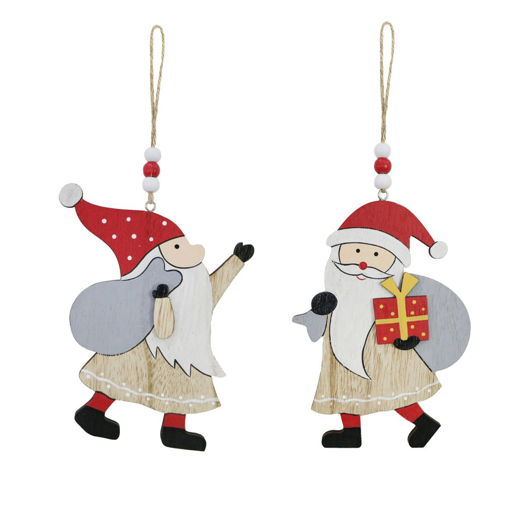 Festive Magic Santa Hanging Decoration Assorted