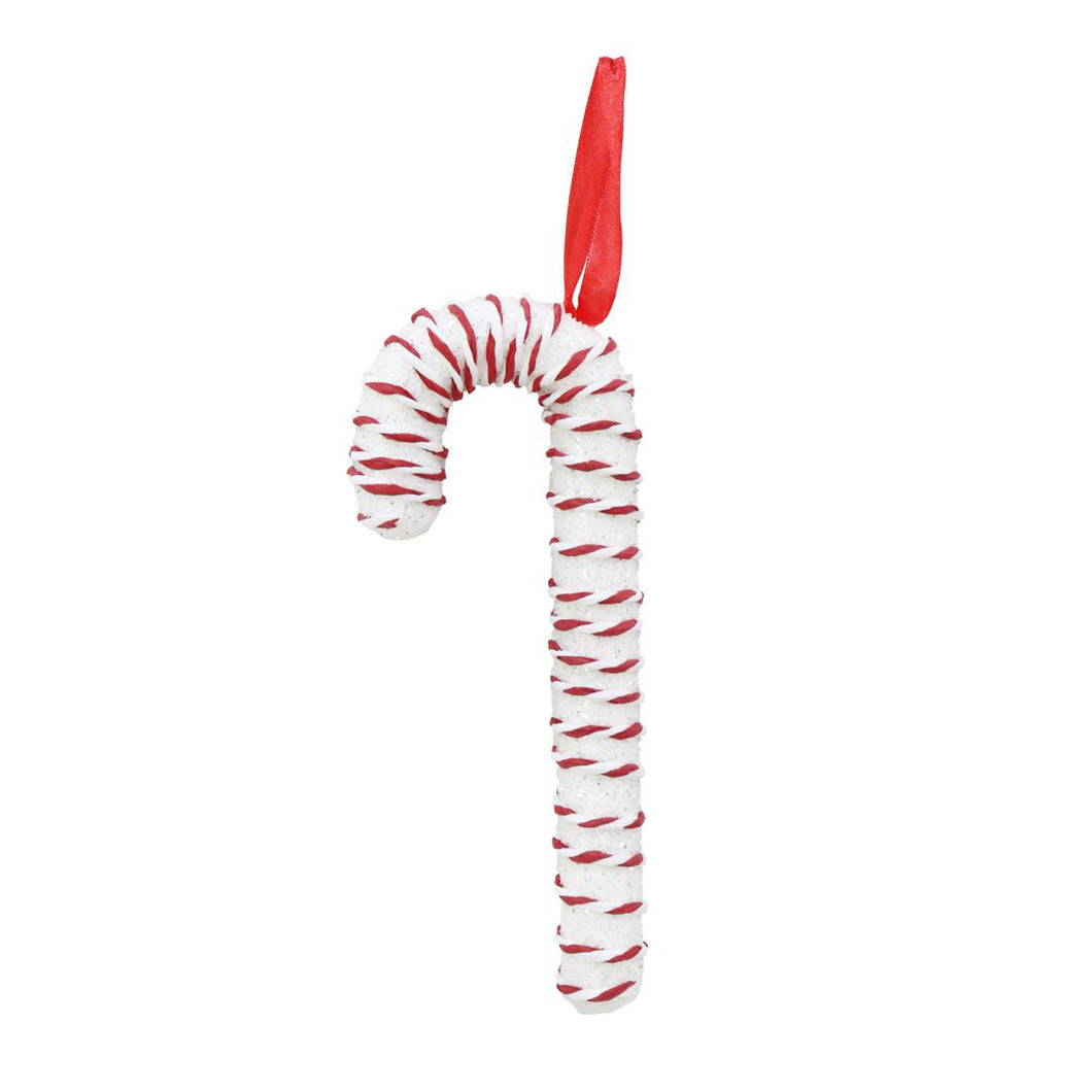 Hanging Glitter Candy Cane 21cm