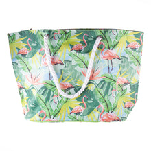 Load image into Gallery viewer, Alfresco Flamingo Leaf Beach Cooler Bag