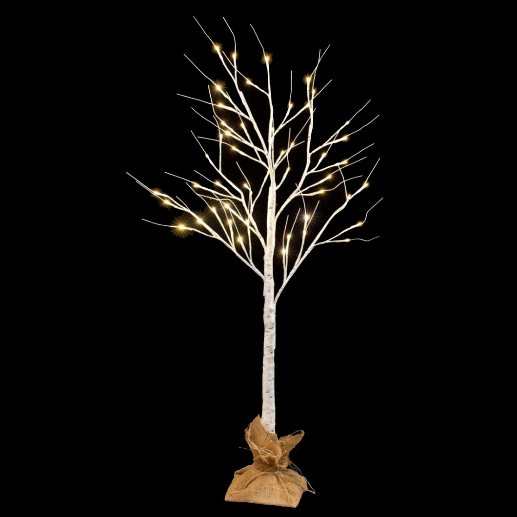 Festive Magic Warm White LED Twinkling Birch Tree 120cm