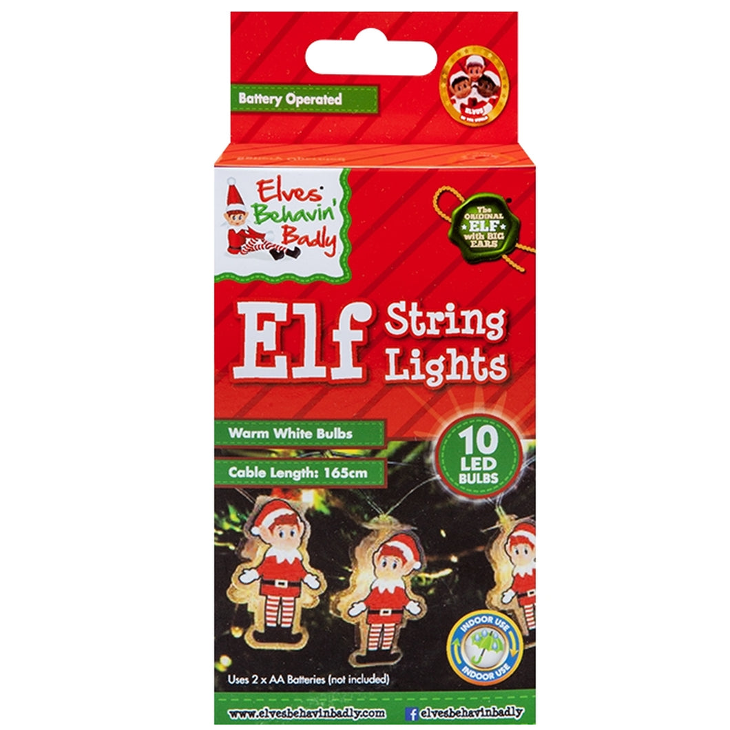 Elves Behavin' Badly Battery Operated 10 Elf String Lights